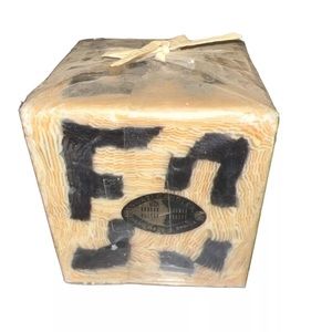 Swazi Candle  3 1/2 “ Cube Square Pillar Tribal ~Handmade Africa Swaziland New